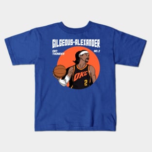 Shai Gilgeous-Alexander Comic Style Art Kids T-Shirt